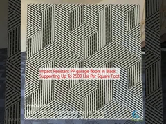 Pavimenti di garage in PP resistenti agli urti in nero fino a 2500 libbre per piede quadrato
