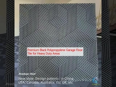 Piastrelle da pavimento in polipropilene nero premium per aree pesanti