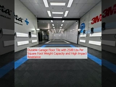 Piastrelle di pavimento di garage durevoli con capacità di peso di 2500 libbre per piede quadrato e elevata resistenza agli urti