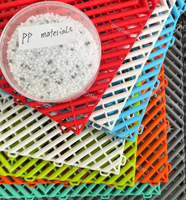 2500Lbs resistente ai raggi UV PP piastrelle di pavimento con finitura superficiale a nervatura