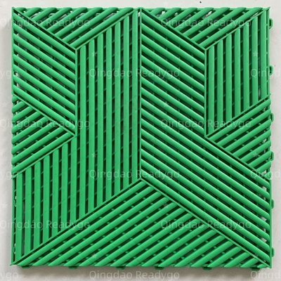 3D RIB texture impermeabile piastrelle di pavimento garage verde di plastica per fabbrica