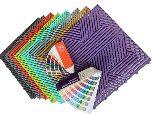 Piastrelle flessibili interconnesse per pavimenti di garage 3D Piastrelle nere Garagetrac