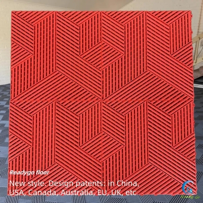 Moderni pavimenti di garage interlocking tappeti di plastica rosso per pavimento di garage
